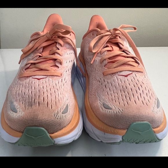 HOKA One One Clifton Running Shoe Peach 7.5 US - Picture 10 of 11